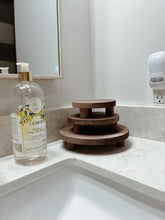 Load image into Gallery viewer, Round Decorative Wood Riser Tray