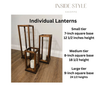 Load image into Gallery viewer, Individual Wood Lantern Candle Holders