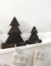 Load image into Gallery viewer, Dark Walnut Rustic Stocking Holder