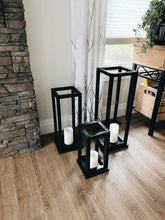 Load image into Gallery viewer, Set of 3 Wooden Lanterns