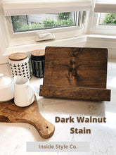 Load image into Gallery viewer, Wooden Cookbook Stand