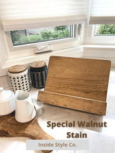 Load image into Gallery viewer, Wooden Cookbook Stand