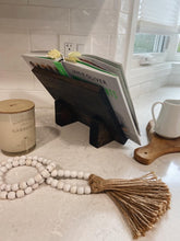 Load image into Gallery viewer, Wooden Cookbook Stand