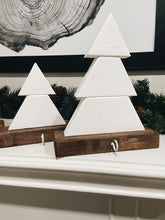 Load image into Gallery viewer, White and Dark Walnut Stocking Holder