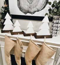 Load image into Gallery viewer, White & Dark Walnut Stocking Holder