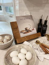 Load image into Gallery viewer, Wooden Cookbook Stand
